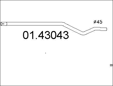 MTS 01.43043 - Труба вихлопного газу avtolavka.club