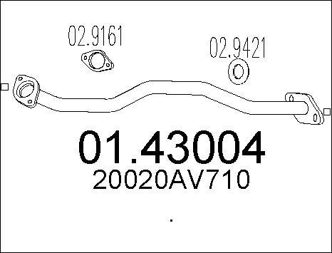 MTS 01.43004 - Труба вихлопного газу avtolavka.club