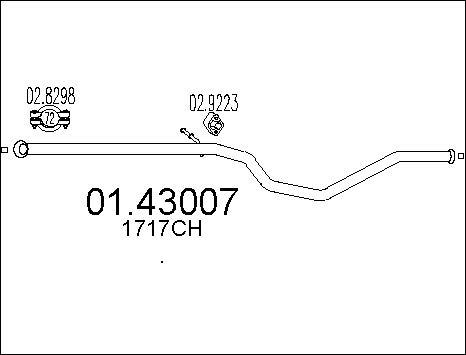 MTS 01.43007 - Труба вихлопного газу avtolavka.club