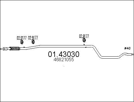 MTS 01.43030 - Труба вихлопного газу avtolavka.club