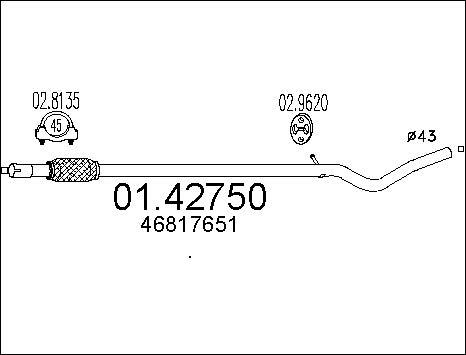 MTS 01.42750 - Труба вихлопного газу avtolavka.club