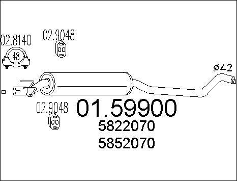 MTS 01.59900 - Середній глушник вихлопних газів avtolavka.club