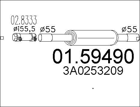 MTS 01.59490 - Предглушітель вихлопних газів avtolavka.club