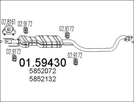 MTS 01.59430 - Середній глушник вихлопних газів avtolavka.club