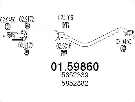 MTS 01.59860 - Середній глушник вихлопних газів avtolavka.club