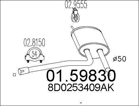 MTS 01.59830 - Середній глушник вихлопних газів avtolavka.club