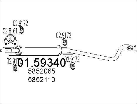 MTS 01.59340 - Середній глушник вихлопних газів avtolavka.club