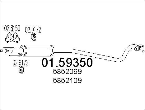 MTS 01.59350 - Середній глушник вихлопних газів avtolavka.club