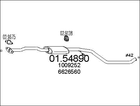 MTS 01.54890 - Середній глушник вихлопних газів avtolavka.club