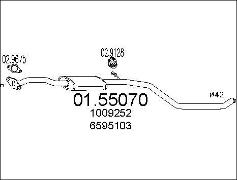 MTS 01.55070 - Середній глушник вихлопних газів avtolavka.club