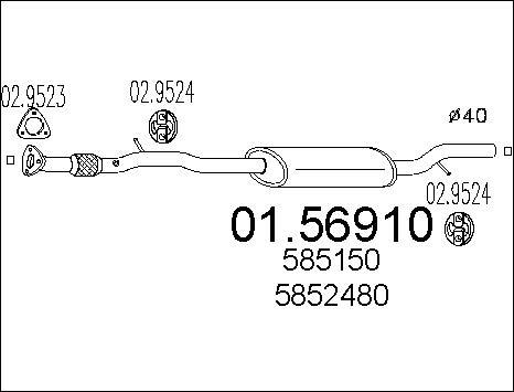 MTS 01.56910 - Середній глушник вихлопних газів avtolavka.club