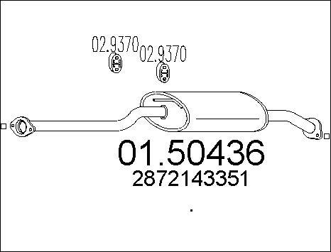 MTS 01.50436 - Середній глушник вихлопних газів avtolavka.club