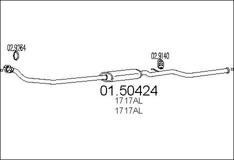MTS 01.50424 - Середній глушник вихлопних газів avtolavka.club