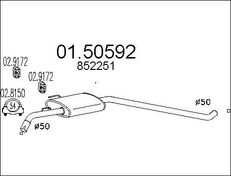 MTS 01.50592 - Середній глушник вихлопних газів avtolavka.club