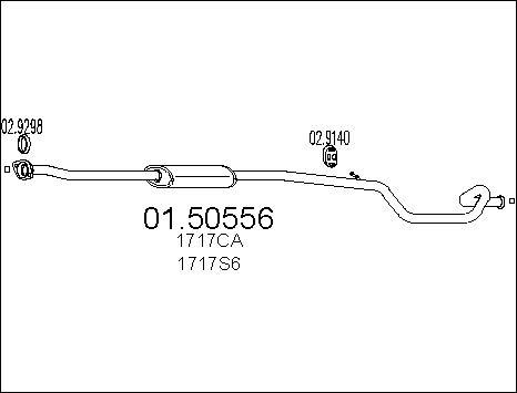 MTS 01.50556 - Середній глушник вихлопних газів avtolavka.club