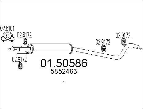 MTS 01.50586 - Середній глушник вихлопних газів avtolavka.club