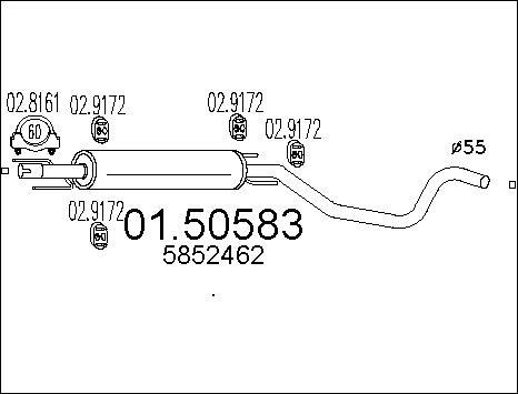 MTS 01.50583 - Середній глушник вихлопних газів avtolavka.club