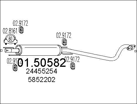 MTS 01.50582 - Середній глушник вихлопних газів avtolavka.club