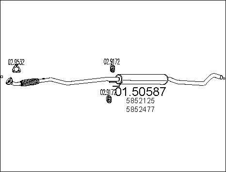 MTS 01.50587 - Середній глушник вихлопних газів avtolavka.club