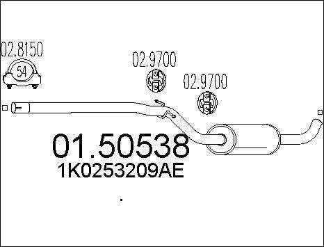 MTS 01.50538 - Середній глушник вихлопних газів avtolavka.club