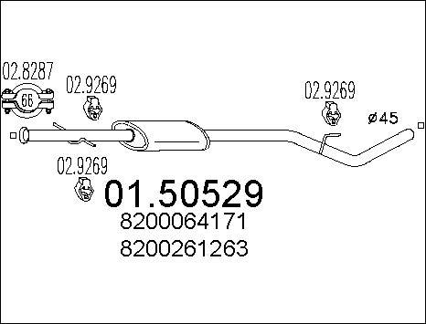 MTS 01.50529 - Середній глушник вихлопних газів avtolavka.club