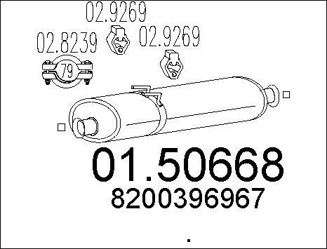 MTS 01.50668 - Середній глушник вихлопних газів avtolavka.club