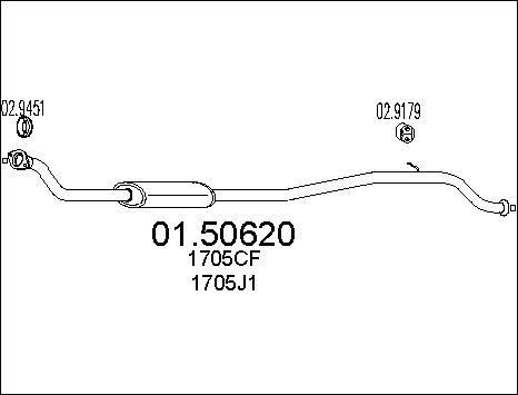 MTS 01.50620 - Середній глушник вихлопних газів avtolavka.club