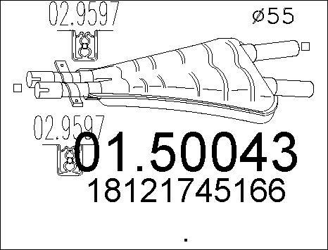 MTS 01.50043 - Середній глушник вихлопних газів avtolavka.club