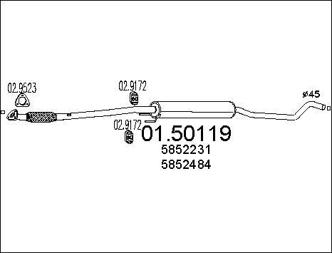 MTS 01.50119 - Середній глушник вихлопних газів avtolavka.club