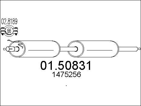 MTS 01.50831 - Середній глушник вихлопних газів avtolavka.club