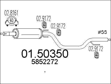 MTS 01.50350 - Середній глушник вихлопних газів avtolavka.club