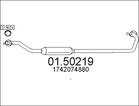 MTS 01.50219 - Середній глушник вихлопних газів avtolavka.club