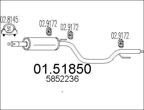 MTS 01.51850 - Середній глушник вихлопних газів avtolavka.club