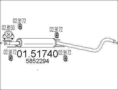 MTS 01.51740 - Середній глушник вихлопних газів avtolavka.club