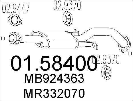 MTS 01.58400 - Середній глушник вихлопних газів avtolavka.club