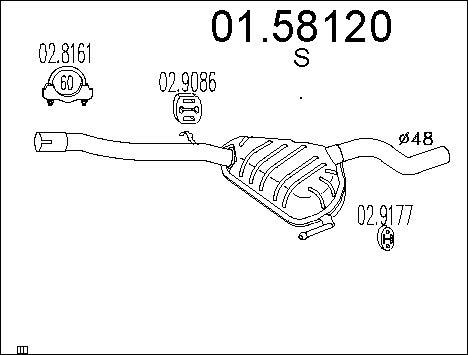 MTS 01.58120 - Середній глушник вихлопних газів avtolavka.club