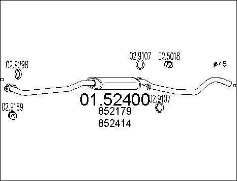 MTS 01.52400 - Середній глушник вихлопних газів avtolavka.club