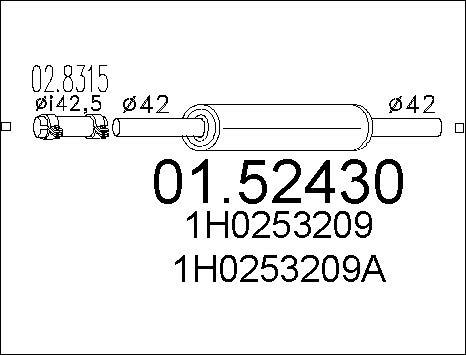 MTS 01.52430 - Середній глушник вихлопних газів avtolavka.club