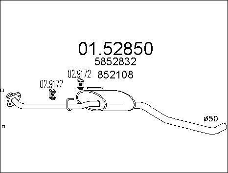 MTS 01.52850 - Середній глушник вихлопних газів avtolavka.club