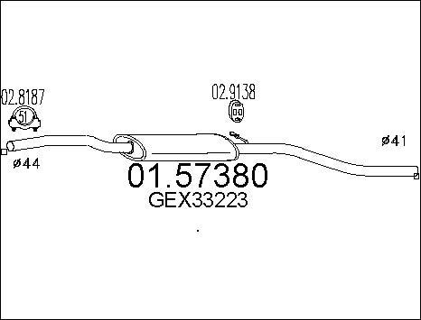 MTS 01.57380 - Середній глушник вихлопних газів avtolavka.club