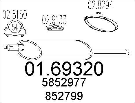 MTS 01.69320 - Глушник вихлопних газів кінцевий avtolavka.club