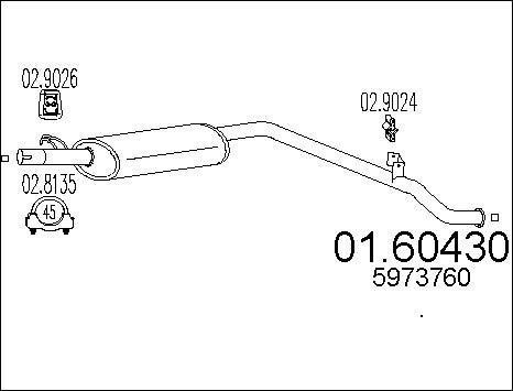 MTS 01.60430 - Глушник вихлопних газів кінцевий avtolavka.club