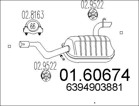 MTS 01.60674 - Глушник вихлопних газів кінцевий avtolavka.club