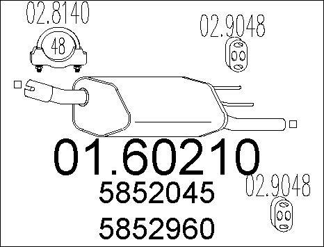 MTS 01.60210 - Глушник вихлопних газів кінцевий avtolavka.club