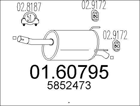 MTS 01.60795 - Глушник вихлопних газів кінцевий avtolavka.club