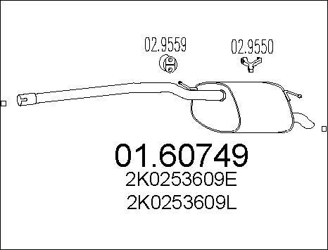 MTS 01.60749 - Глушник вихлопних газів кінцевий avtolavka.club