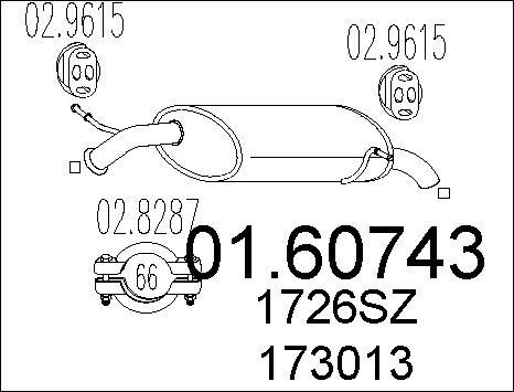 MTS 01.60743 - Глушник вихлопних газів кінцевий avtolavka.club
