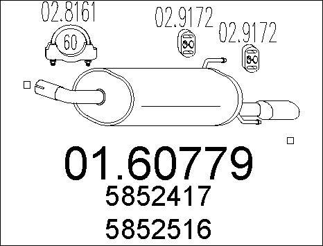 MTS 01.60779 - Глушник вихлопних газів кінцевий avtolavka.club