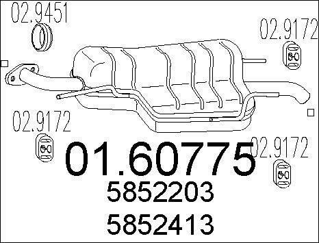 MTS 01.60775 - Глушник вихлопних газів кінцевий avtolavka.club