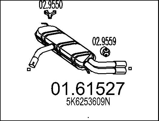 MTS 01.61527 - Глушник вихлопних газів кінцевий avtolavka.club